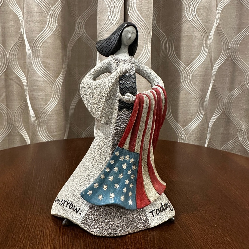 ArtStone Lady American Flag Freedom Figurine